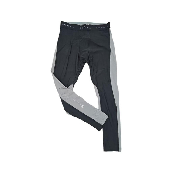 Men's Koral Black and Gray Compression Tights - Size L - Picture 3 of 9